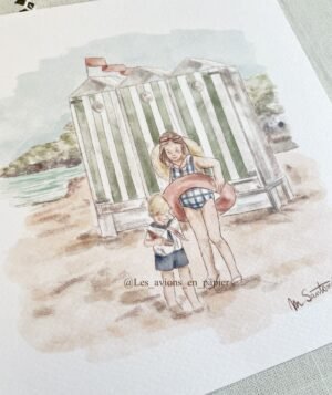 Láminas playa (conjunto de dos láminas)