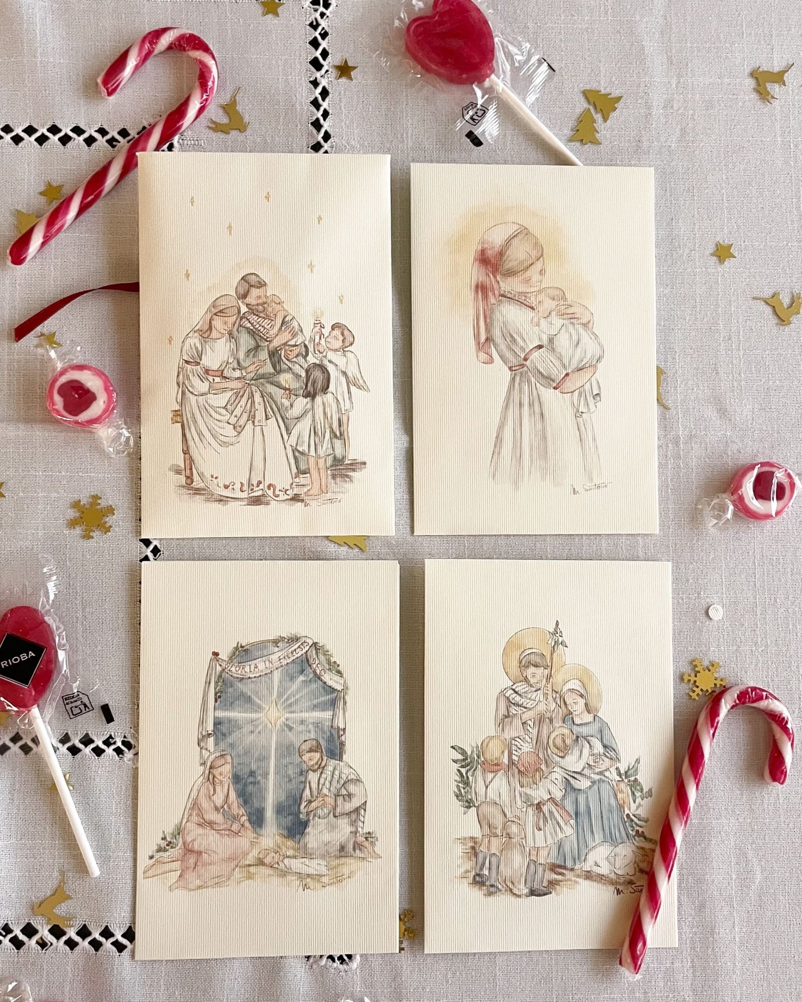 Pack de 4 bolsitas de papel- diseños variados