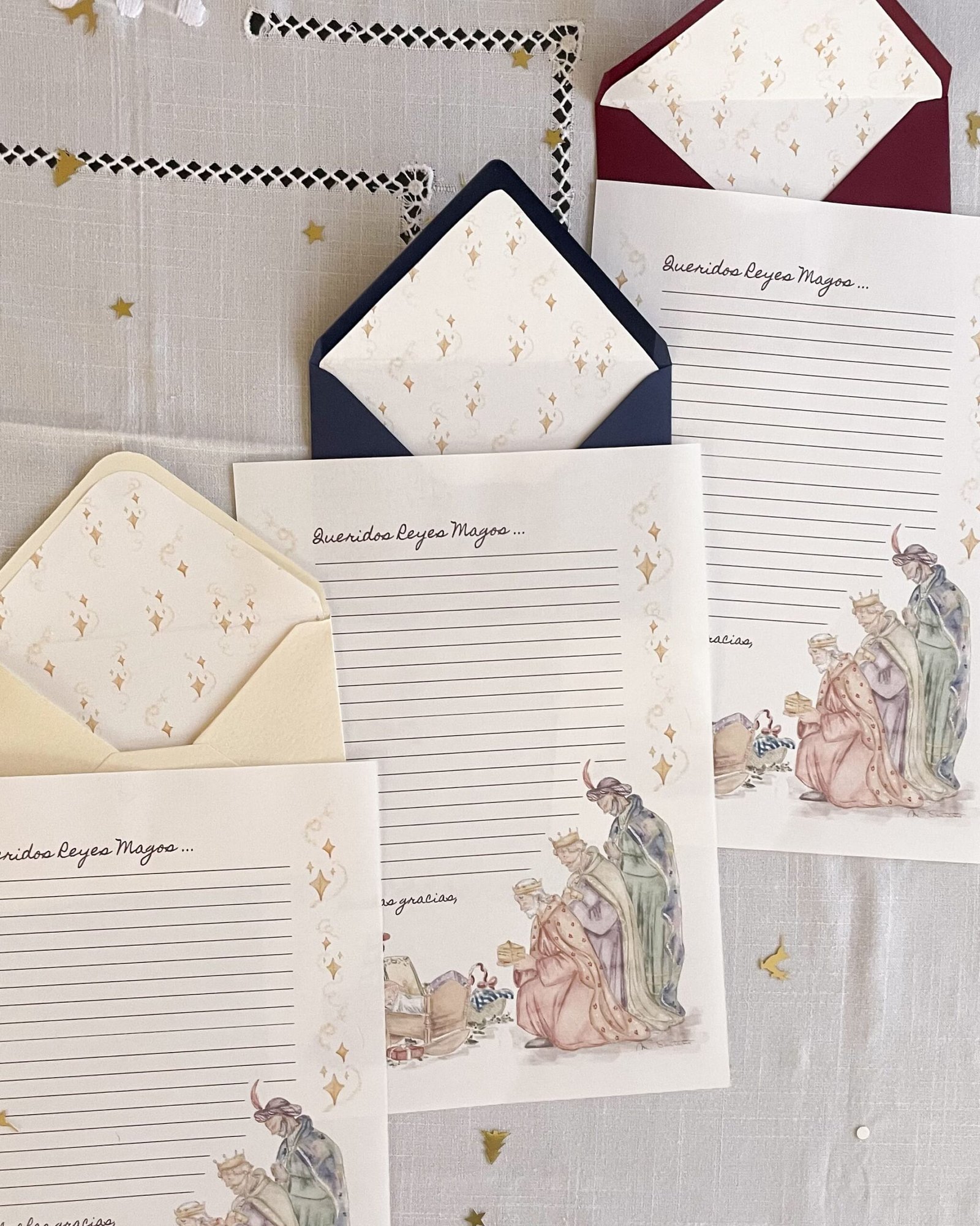 Cartas a los Reyes Magos – Set de 3 modelos con sobres forrados - Imagen 2